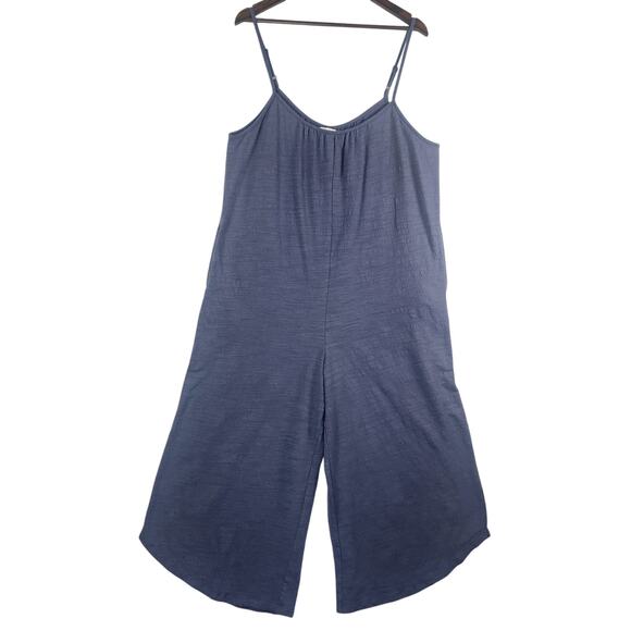 ZSUPPLY Textured Flared Jumpsuit Women’s SZ LG Blue Boho Oversized Breathable - Picture 4 of 16